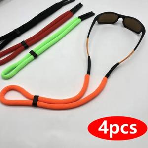4PCS 조절 가능한 스포츠 안경 스트랩 여성용 미끄럼 방지 플로팅 코드 로프 홀더 야외 방수 안경 체인 리테이너