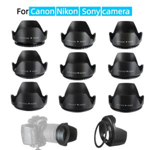 렌즈 후드 49mm 52mm 55mm 58mm 62mm 67mm 72mm 77mm 82mm 나사식 꽃잎형 렌즈 후드 (캐논, 니콘, 소니 카메라 렌즈용)