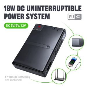 DC1018L 무정전 전원 공급 장치 18W 및 교체 가능한 18650 배터리 디자인 - 라우터 모뎀 백업 전원용 5V 9V 12V 출력