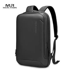 마크 라이든 슬림 노트북 백팩 남성용 비즈니스 미니멀리스트 백팩 YKK 지퍼 스크래치 방지 USB 포함