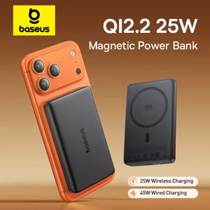 베이스어스 Qi2.2 25W 보조배터리 10000mAh 마그네틱 무선 충전 PD 45W USB-C 보조배터리 아이폰 17 16 프로 맥스 삼성 S25용