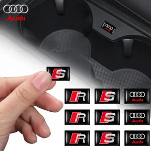 10개입 3D 에폭시 드롭 글루 자동차 엠블럼 스티커 배지 데칼 (아우디 RS S라인 A3 A4 B8 8P B9 B6 A5 B7 A1 Q3 Q7 Q8 자동차 액세서리용)