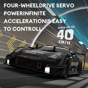 40KM/H 고속 원격 제어 자동차1:16 4WD 충전식 레이싱 드리프트 전기 그래피티 RC 자동차 소년을 위한 생일 장난감