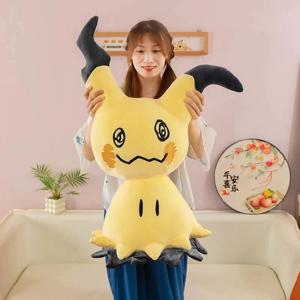 새로운 50-90cm 포켓몬 미미큐 플러시 장난감 바디 베개 소파 쿠션 수면 컴포트 동반자 귀여운 인형 방 장식 선물