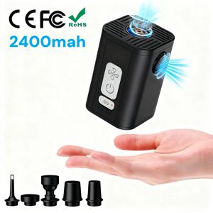 전기 에어 펌프, 2400mAh 빠른 공기 주입 및 배출, 에어 매트리스용, 진공 펌프, 캠핑 및 야외용 휴대용