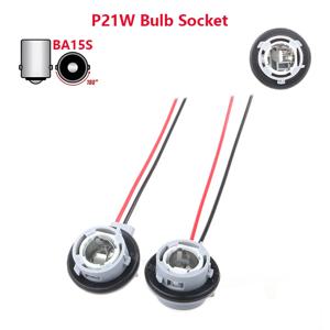 1156 P21W 전구 홀더 VW 아우디 Q7 A5 테일 라이트 소켓 와이어 하네스 자동차 램프 베이스 교체 2PC