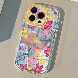 화려한 꽃무늬 디자인 아이폰 17 16 15 14 13 12 11 Pro Max 7 8 Plus XR X XS 16E 17E 고급 미러 커버 폰 케이스