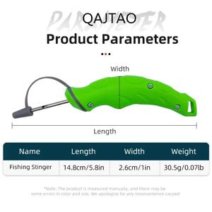 QAJTAO 스테인리스 스틸 피쉬 스팅어, 물고기 관통, 출혈, 얼음 깨기, 낚시 장비 액세서리용 다기능 도구
