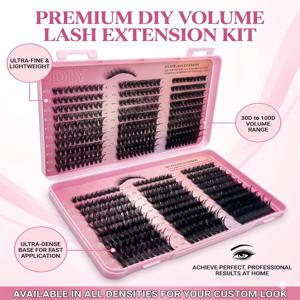 DIY 속눈썹 연장 키트 30D-100D 속눈썹 클러스터 부드럽고 얇은 밴드 내추럴 개별 속눈썹