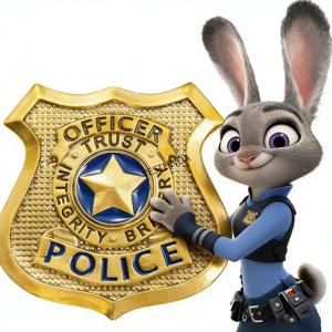 1/10PCS Zootopia Zootropolis 금속 배지 브로치 Judy Hopps 경찰 핀 여성용 남성용 옷깃 핀 쥬얼리
