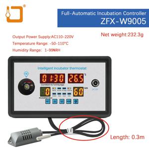 W9005 지능형 온도 조절기 AC110 220V LED 디스플레이 인큐베이터 컨트롤러 360 자동 계란 회전 온도 및 습도 조절