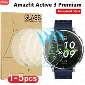 Amazfit Active 3 프리미엄 스마트워치용 강화 유리 Amazfit Active 3Premium용 스크린 프로텍터 내구성 있는 긁힘 방지 필름