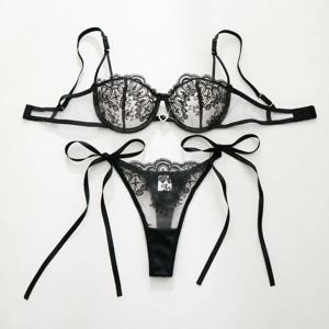 3피스 브라 세트, 도발적인 란제리, 유럽 스타일, 순수한 욕망 브라, 스트랩리스 속옷 ZA825201