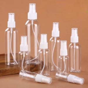 리필 가능한 10ml 20ml 30ml 50ml 투명 PET 플라스틱 휴대용 스프레이 병 빈 향수 용기