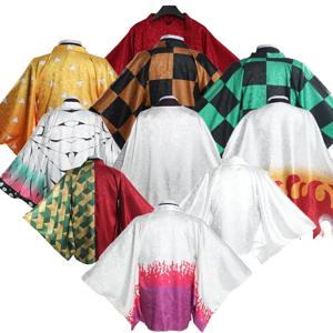 카마도 탄지로 브로케이드 코스프레 망토 코쵸우 시노부 렌고쿠 쿄쥬로 토미오카 기유 하오리 유카타 캐주얼 기모노 망토