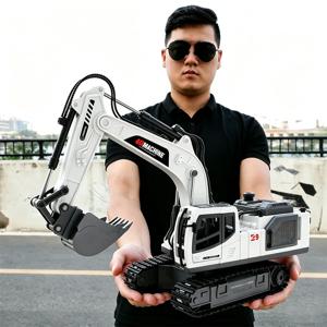 RC 굴삭기 14채널 3 in 1 RC 엔지니어링 자동차 원격 조종 크롤러 트럭 합금 굴삭기 RC 모델 자동차 장난감 크리스마스 선물