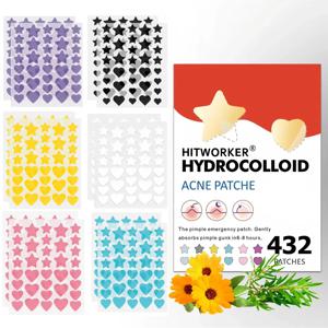 432Count 여드름 패치, 알코올 프리, 향료 프리, 부드럽고 효과적, 여드름 및 결점을 커버하는 데 사용, 페이셜 스팟 패치