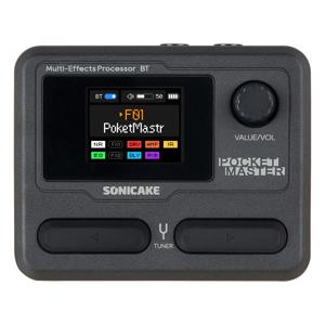 SONICAKE 포켓 마스터 컬러풀 페달 영문 버전 기타 베이스 앰프 100+ 멀티 이펙트 페달 무선 앱 컨트롤 QME-10