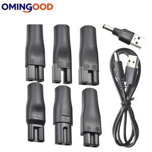 새로운 8PCS 전원 코드 5V 교체용 USB 어댑터 충전기 모든 종류의 헤어 클리퍼 수염 트리머 면도기에 적합