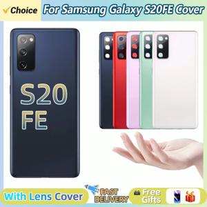 삼성 갤럭시 S20FE S20 FE G780F 후면 배터리 커버 후면 도어 하우징 커버 교체 (갤럭시 S20FE용 카메라 렌즈 포함)