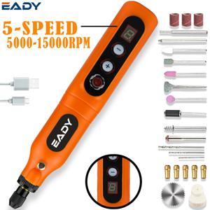 무선 로터리툴 13000mAh 배터리 5단 변속 미니 무선 그라인더 펜형 전동 연마 광택 키트 (DIY용)