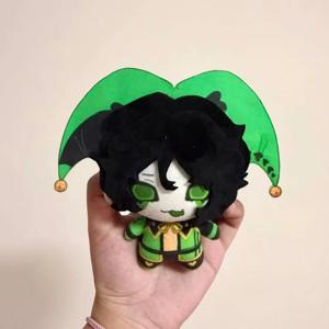 최신 10cm 귀여운 초록눈 서커스 애니메이션 게임 괴물 캐릭터 할리퀸 플러시 장난감 키체인 플러시 인형 가방 장식 펜던트
