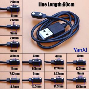 YanXi 2Pin 4Pin Smartwatch 도크 충전기 어댑터 성인/어린이용 USB 자기 충전 케이블 코드 스마트 시계 전원 충전 와이어
