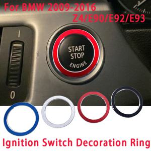 자동차 점화 스위치 시작/정지 버튼 금속 장식 링 BMW 2009-2016 Z4 E90 E92 E93 인테리어 액세서리 트림 스티커