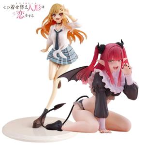 마이 드레스업 달링 애니메이션 액션 피규어 - 키타가와 마린 & 리즈 귀여운 교복 PVC 데스크탑 모델 수집용 장난감 선물