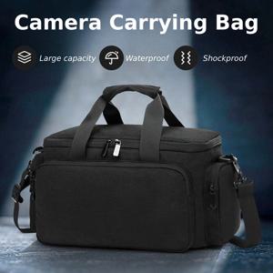 방수 충격 방지 카메라 휴대 가방 야외 사진용 대용량 나일론 케이스 DSLR SLR 카메라 렌즈 액세서리