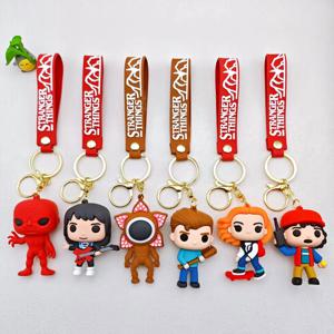 Funko Pop 포켓 팝 키체인 낯선 사람들 사물들 일레븐 로빈 바브 스티브 더스틴 열쇠 고리 체인 모델 장난감 성인 어린이 선물 장난감