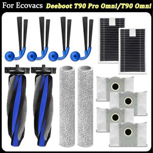 Ecovacs Deebot T90 Pro Omni/T90 옴니 로봇 진공 액세서리 메인 사이드 브러시 필터 롤러 걸레 먼지 봉투 교체 부품