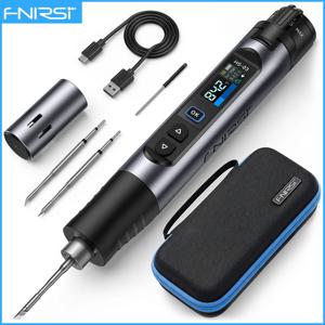 FNIRSI HS-03 업그레이드형 납땜 인두 100-450 ℃   조절 가능한 온도 납땜 펜 10W 휴대용 DIY 수리 도구