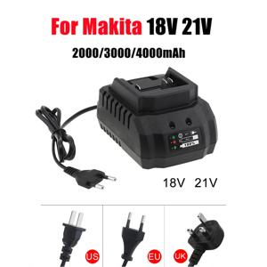 Makita 18V 21V 리튬 이온 BL1420 BL1415 BL1815 BL1830 BL1840 BL1860 전기 드릴 그라인더 용 EU/US/UK 배터리 충전기 교체