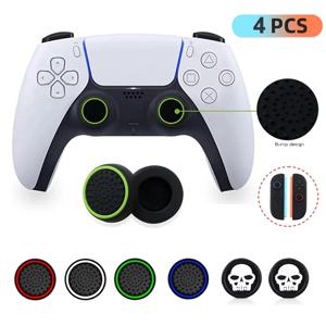 PS5/PS4/PS3/스위치 2 용 4pcs 실리콘 아날로그 썸 스틱 그립 캡 커버 스팀 데크/Xbox One/Xbox 360 컨트롤러 용 액세서리