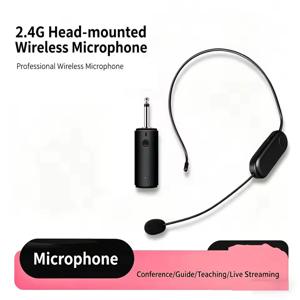2.4GHz 무선 헤드셋 마이크: 무대 공연, 교육, 강의, 회의, 투어 가이딩에 이상적