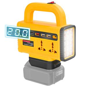 듀얼트 20V 배터리용 150W 휴대용 파워 인버터, DC 20V를 AC 110V/220V로 변환하는 파워 스테이션, 야외 캠핑 및 비상용