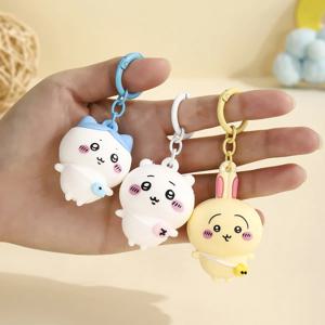 카와이지이 PVC 3D 피규어 키체인 귀여운 우사기 하치와레 우샤치 만화 펜던트 가방 참 & 키링 완벽한 선물
