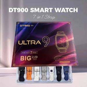 DT900 울트라 9 스마트워치 2.09인치 대형 디스플레이 7가지 스트랩 블루투스 통화 피트니스 트래커 스마트워치 (IOS 안드로이드용) ﻿