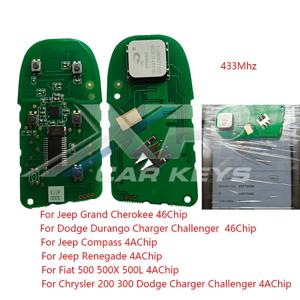 46/4A칩 433MHz 근접식 자동차 리모컨 키 PCB (피아트 500X, 지프 컴패스, 레니게이드, 그랜드 체로키, 크라이슬러, 닷지용)