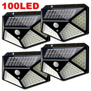 100LED 야외 태양광 정원등, 모션 센서 방수 태양광 벽등 (정원, 울타리, 마당, 통로, 계단용)