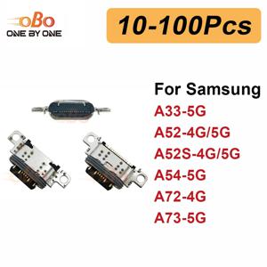 삼성 A52 A52s A72 4G A54 A33 A73 5G A336 A546 A736용 충전 포트 도크 플러그 10-100개, USB 충전기 커넥터 소켓 수리