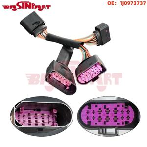 Basinpart Xenon 14 핀 헤드 라이트 배선 하네스 커넥터 플러그 어댑터 Audi VW Skoda Seat 1J0973737 1J0973837 예비 부품