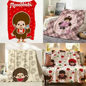 캐릭터 M-Monchhichi 플란넬 담요는 소파, 거실, 침실에 적합합니다.