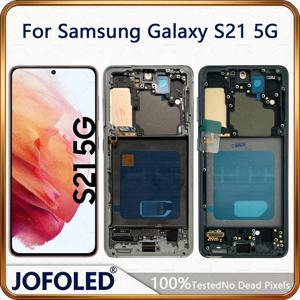 삼성 갤럭시 S21 5G LCD 디스플레이 터치 스크린 디지타이저 SM-G991B SM-G991U LCD 교체 수리 부품용 JOFOLED S21 스크린