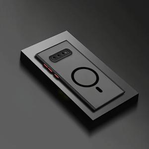 삼성 갤럭시 노트10플러스 노트10+ 노트9 노트8 S10 S10+ S9 S8 플러스용 무광 자석 흡착 폰 케이스, 하드 케이스, 충격 방지