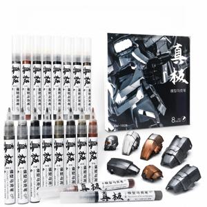 1/8 Pcs 모델 마커 세트 모델 페인팅 DIY 아트 장식 공예 금속 아크릴 색칠 드로잉 펜 홈 오피스 미술 용품