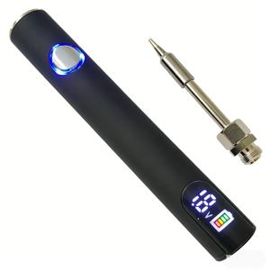 1pcs DIY 배터리, LED 510 스레드 배터리, 500mAh 카트 펜 조정 가능한 전압 휴대용 전기 납땜 인두 용접