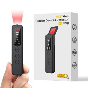 스파이 숨겨진 카메라 탐지기 - AI 기반 안티 스파이 장치, GPS 추적기 및 도청기 탐지기, 호텔, 여행, 가정 및 사무실용 RF 스캐너