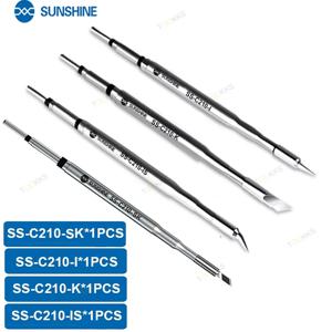 무연 선샤인 SS C210 납땜 팁 유니버설 GVM T210 T26 T26D S21 팁 빠른 가열 C210-I/IS/K 헤드 SMD 용접용